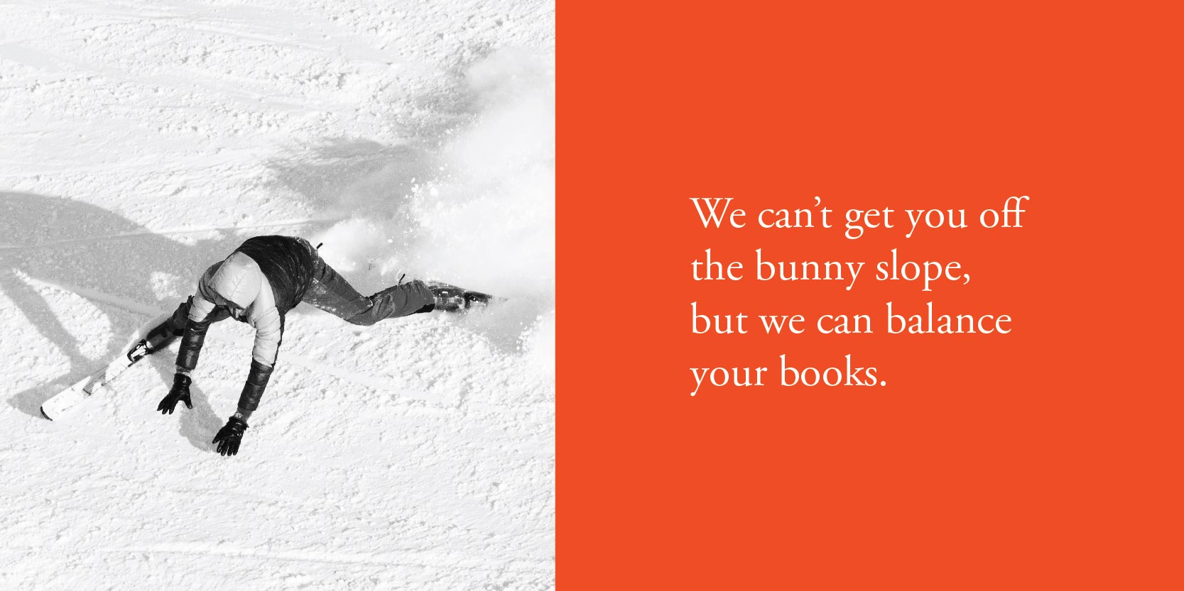 We can't get you off the bunny slope, but we can balance your books.